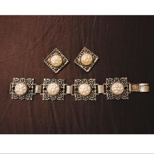 Vintage 60s Filigree Jewelry Set